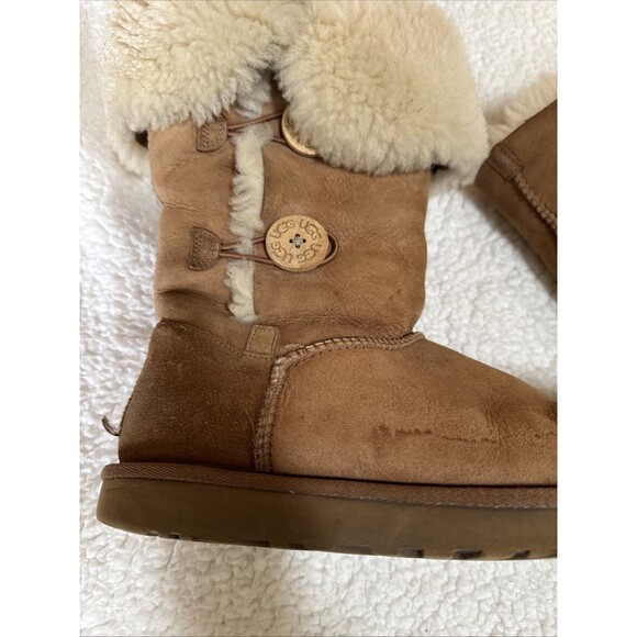 UGG Bailey Button Triplet II Boot Chestnut – 9 US UK 7.5 - Picture 6 of 13